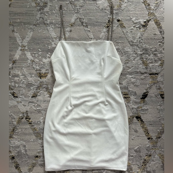 White Tobi Dress with Rhinestones - Picture 5 of 5